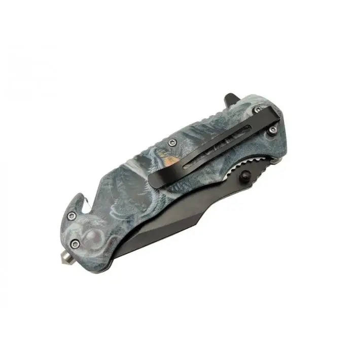 Kurtarma Çakısı 21,5 Cm Yarı Otomatik , Kemerlikli
