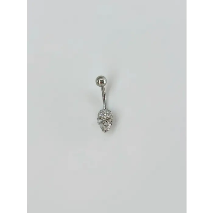 Kuru Kafa Detaylı Göbek Piercing - Pg0060
