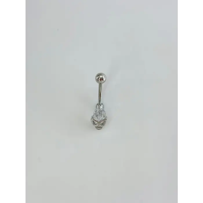 Kuru Kafa Detaylı Göbek Piercing - Pg0166
