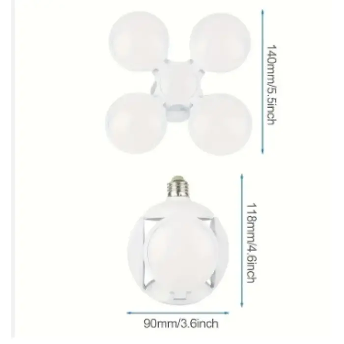 Led Futbol Ufo Ampul E27 28w 360 Derece Katlanır Lamba Ac 220v Lamba Led Spot Işık Beyaz Glop Led