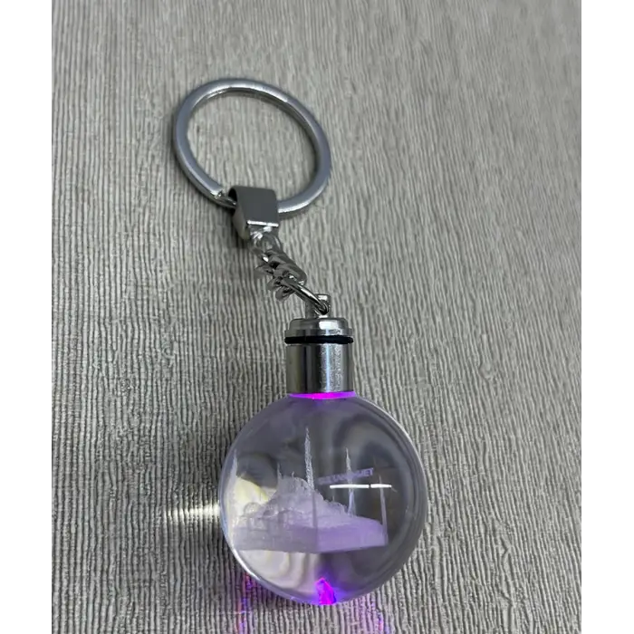 Ledli Sultanahmet Tasarımı Kristal Anahtarlık Alk3804