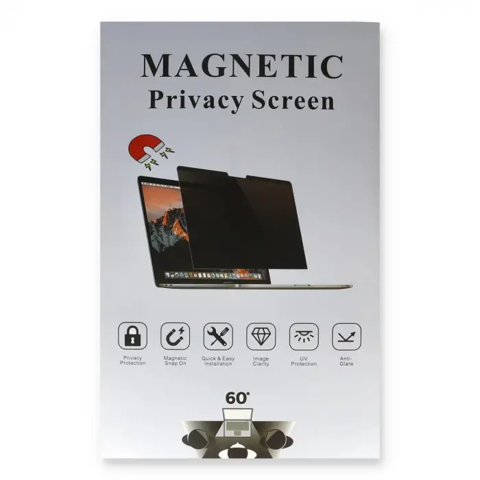 Macbook Air 13.3 Macbook Manyetik Hayalet Ekran Koruyucu - Siyah
