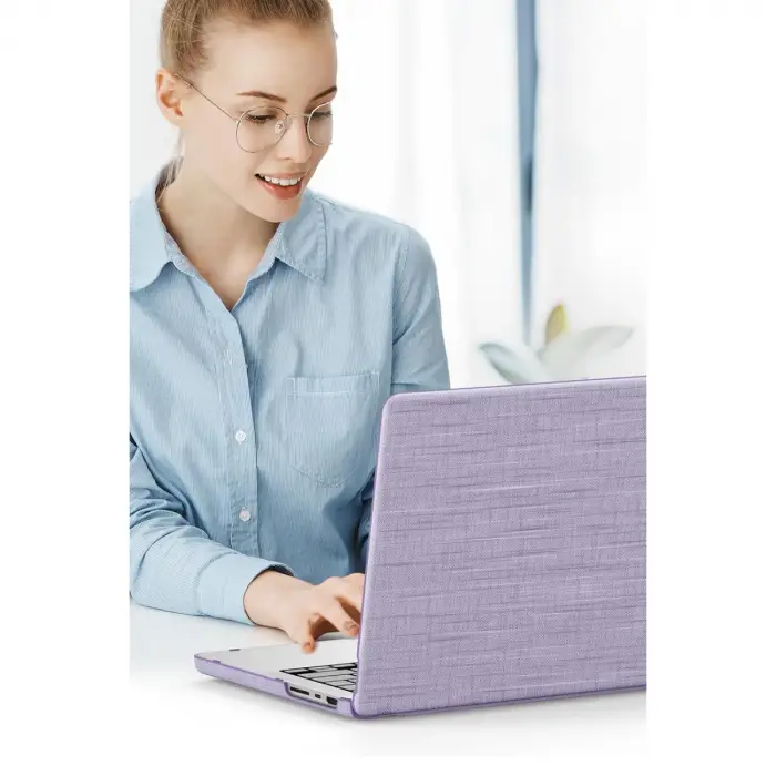 Macbook Air 13.6 Macbook Kumaş Kapak - Mor
