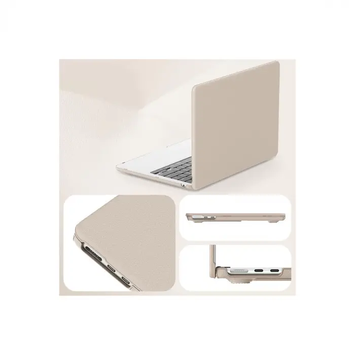 Macbook Air 15 2024 Macbook Deri Kapak - Gold