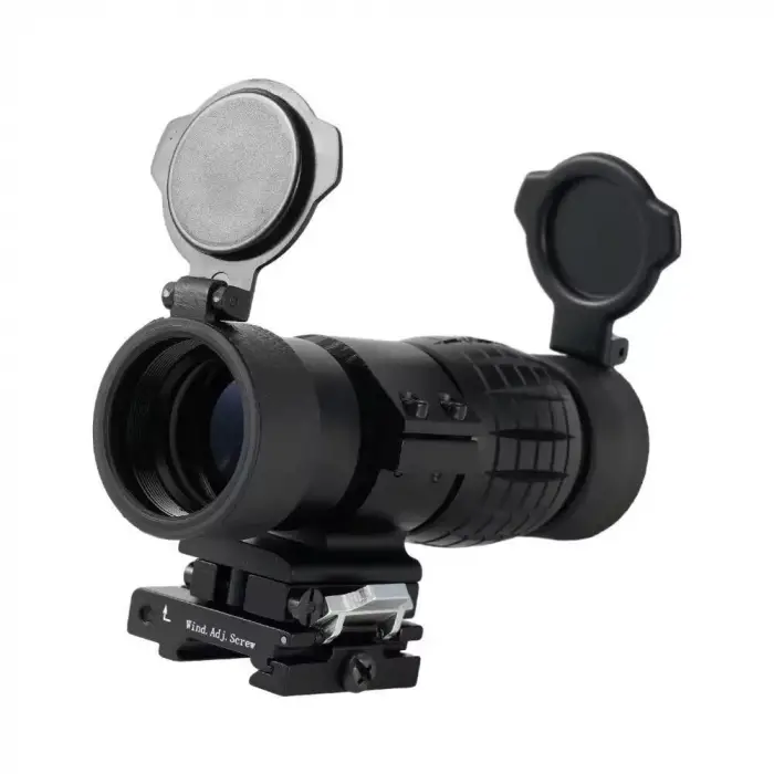 Magnifier 3x Yakınlaştırmalı Dürbün  22mm Ray Uyumlu, Katlanır Yaylı Ayaklı