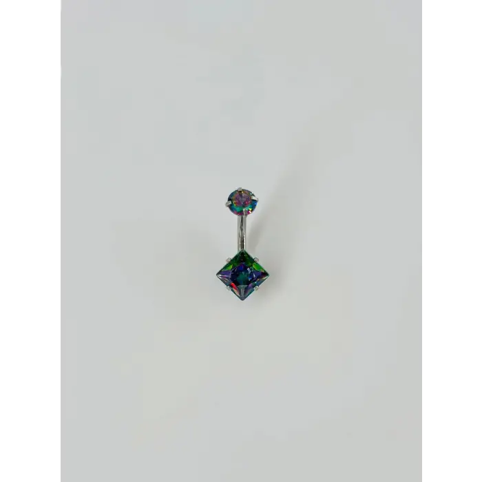 Mistik Topaz Taşlı Göbek Piercing - Pg0019