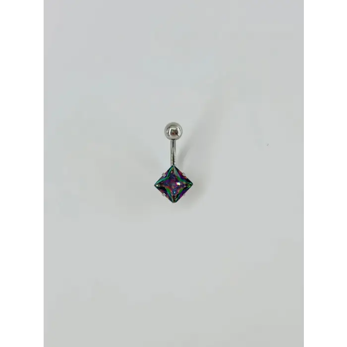 Mistik Topaz Taşlı Göbek Piercing - Pg0044