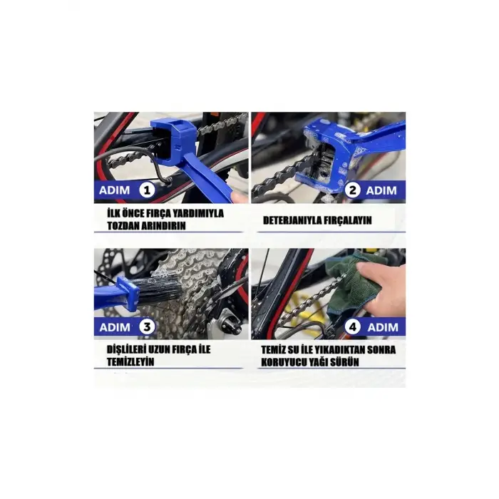 Motorsiklet Bisiklet Zinciri Temizleme Fırçası Çift Taraflı