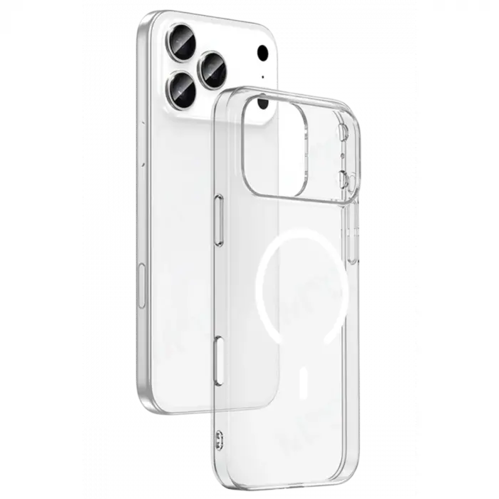 Newface Apple İphone 18 Pro Combo Sert Şeffaf Magsafe Kapak - Şeffaf