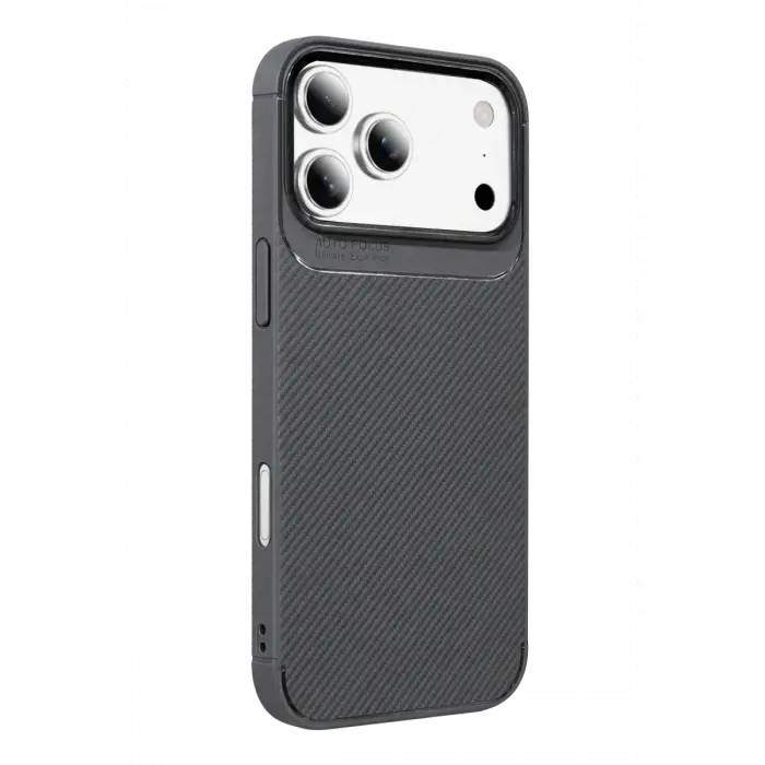 Newface Apple İphone 18 Pro Max Auto Focus Karbon Kapak - Gri