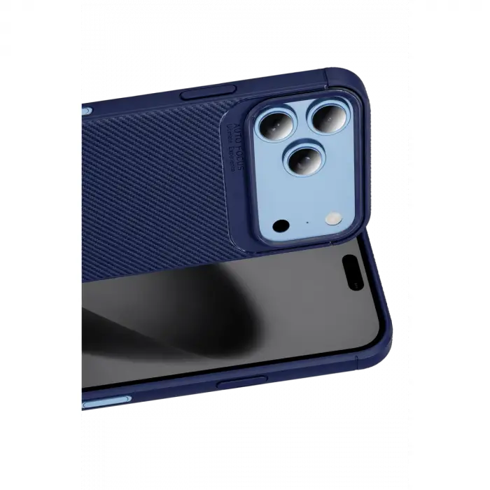 Newface Apple İphone 18 Pro Max Auto Focus Karbon Kapak - Lacivert