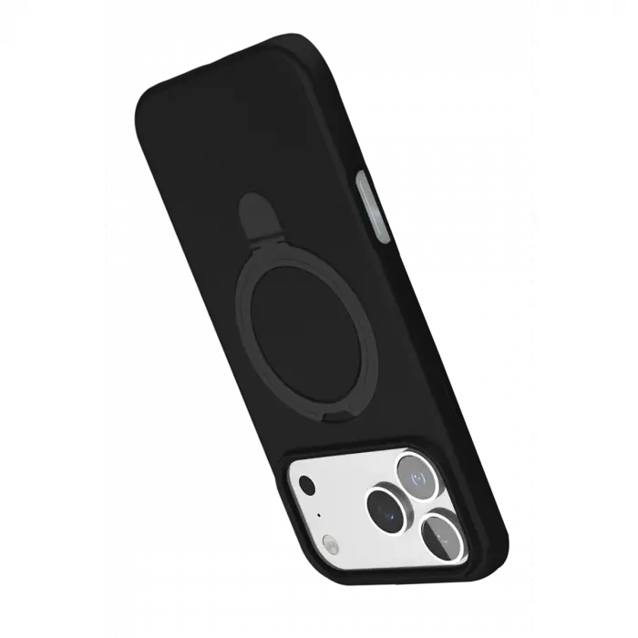 Newface Apple İphone 18 Pro Max Regal Magsafe Standlı Kapak - Siyah