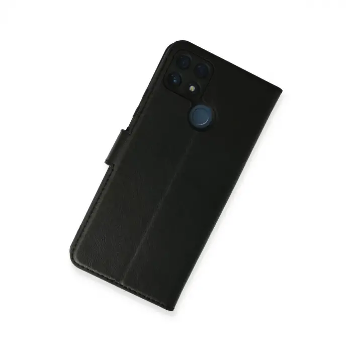 Realme C25 Kılıf Trend S Plus Kapaklı Kılıf - Siyah