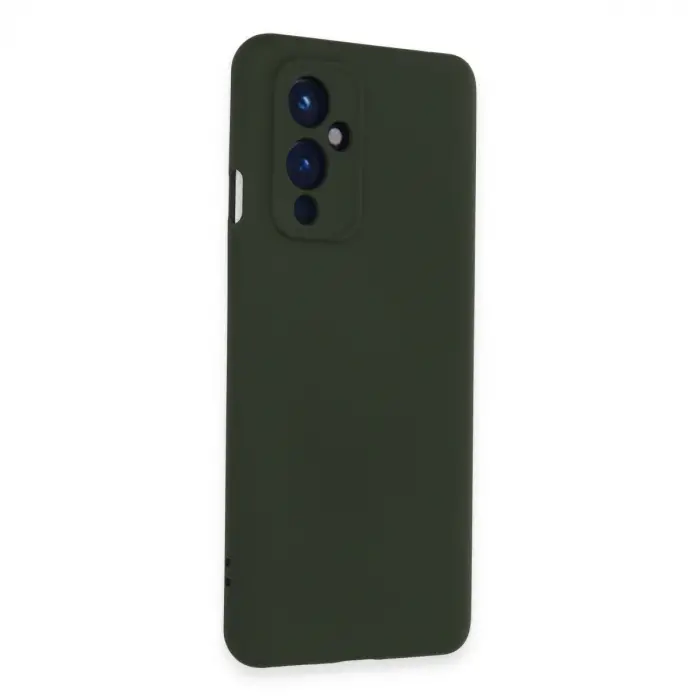 One Plus 9 Kılıf Nano İçi Kadife Silikon - Koyu Yeşil