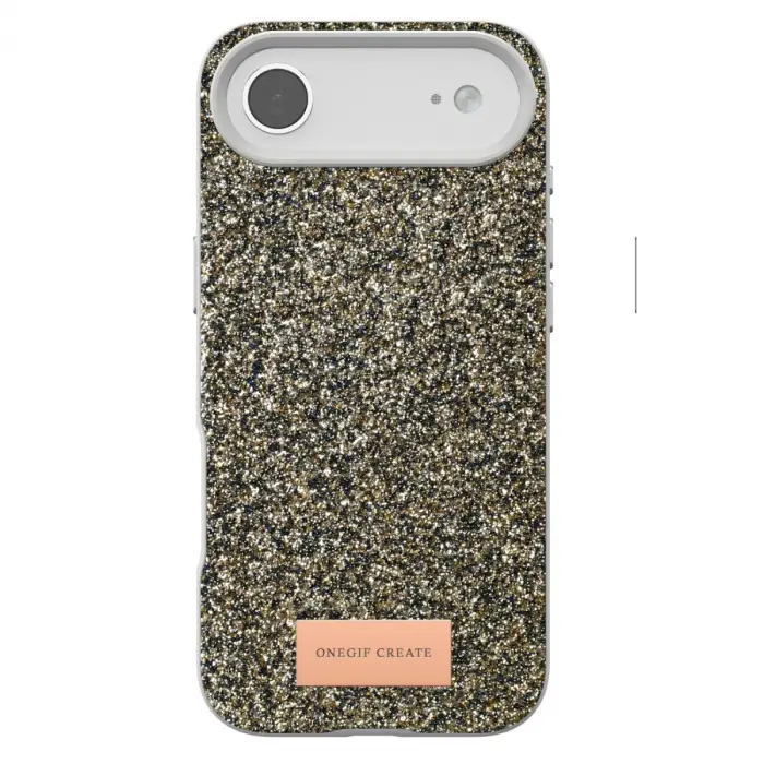 Onegif Apple İphone 17 Air Bright Simli Kapak - Çöl Titanyum