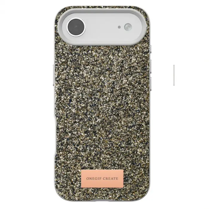 Onegif Apple İphone 17 Air Bright Simli Kapak - Çöl Titanyum