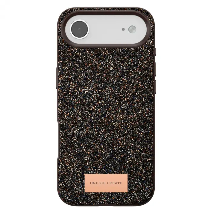 Onegif Apple İphone 17 Air Bright Simli Kapak - Gold