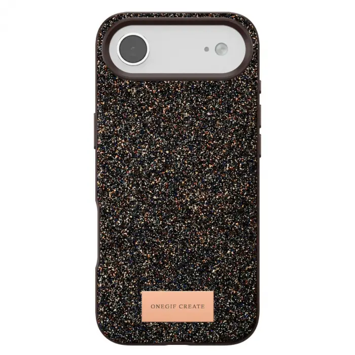 Onegif Apple İphone 17 Air Bright Simli Kapak - Gold