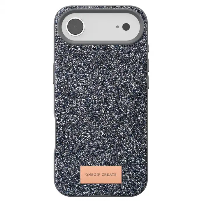 Onegif Apple İphone 17 Air Bright Simli Kapak - Gümüş