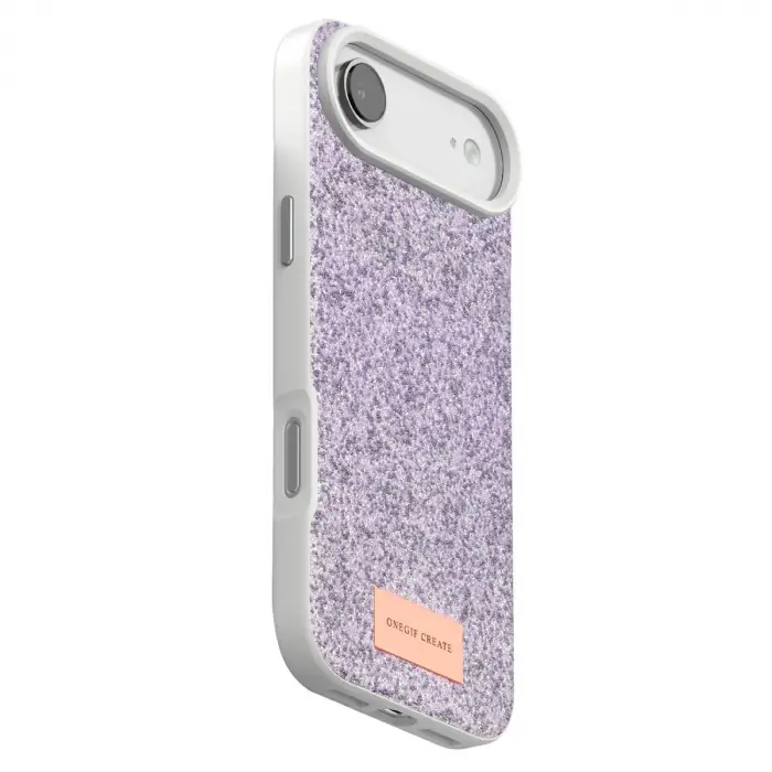 Onegif Apple İphone 17 Air Bright Simli Kapak - Lila