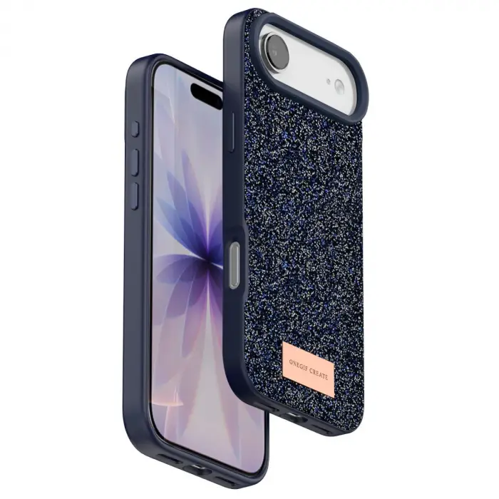 Onegif Apple İphone 17 Air Bright Simli Kapak - Mavi