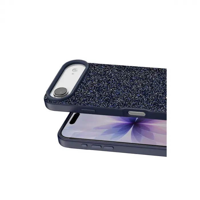 Onegif Apple İphone 17 Air Bright Simli Kapak - Mavi