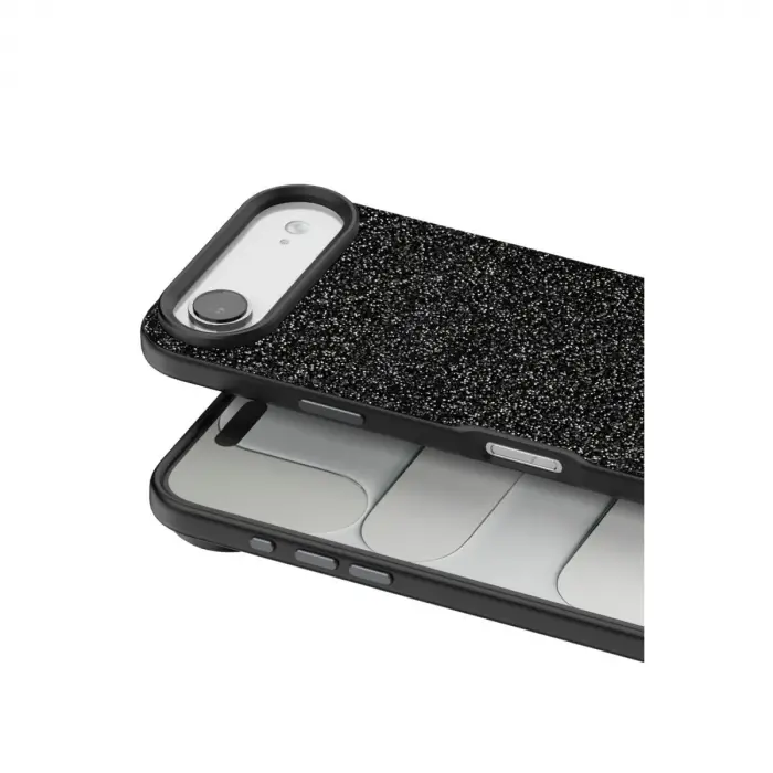 Onegif Apple İphone 17 Air Bright Simli Kapak - Siyah