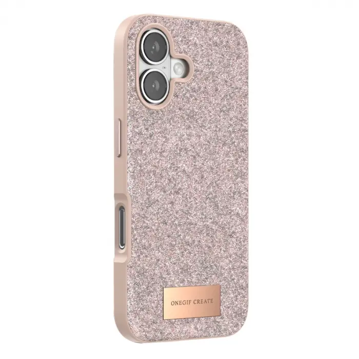 Onegif Apple İphone 17 Bright Simli Kapak - Pembe