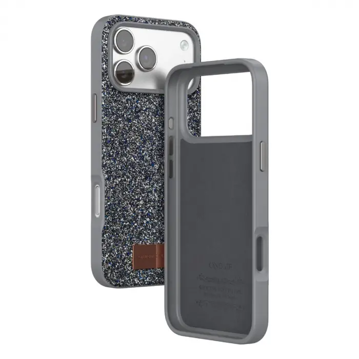 Onegif Apple İphone 17 Pro Bright Simli Kapak - Gümüş