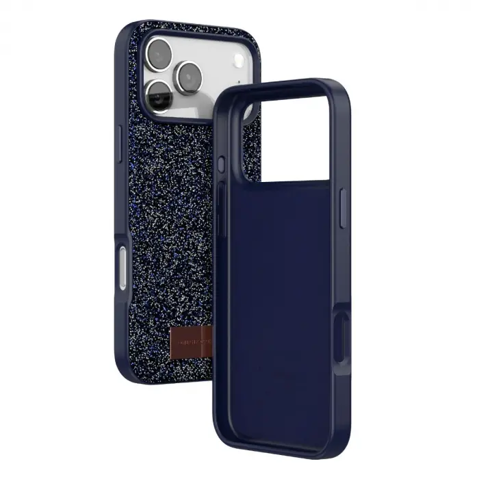 Onegif Apple İphone 17 Pro Max Bright Simli Kapak - Mavi