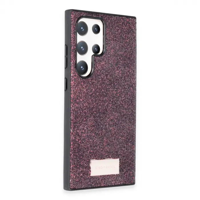 Onegif Samsung Galaxy S23 Ultra Bright Simli Kapak - Derin Mor