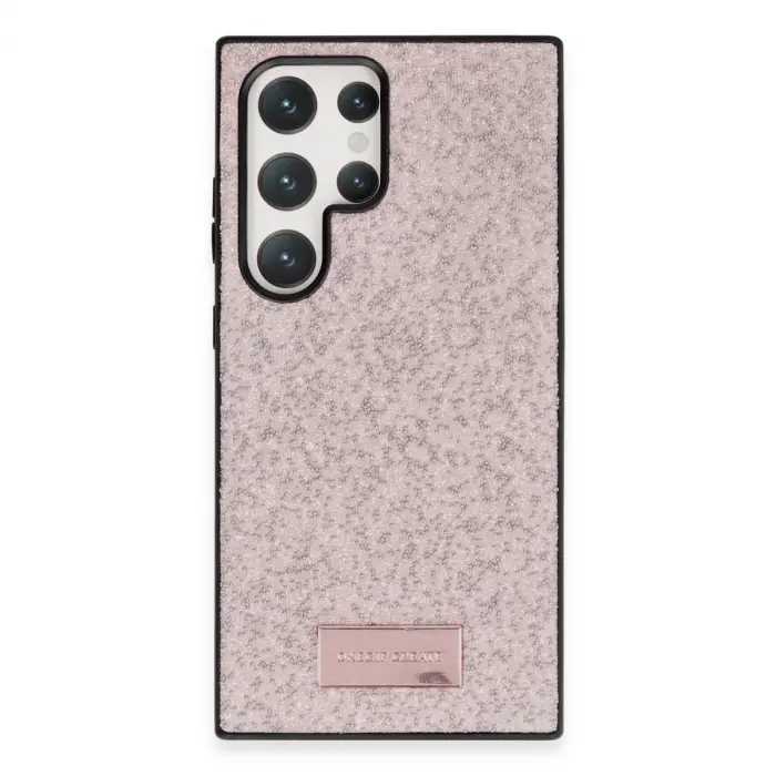 Onegif Samsung Galaxy S24 Ultra Bright Simli Kapak - Pembe