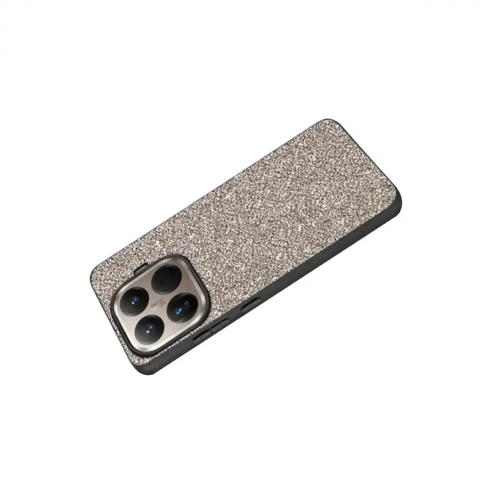 Onegif Xiaomi Mi 15t Pro Bright Simli Kapak - Gümüş