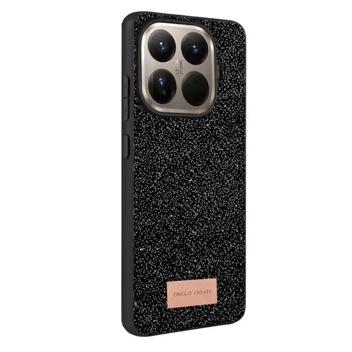 Onegif Xiaomi Mi 15t Pro Bright Simli Kapak - Siyah