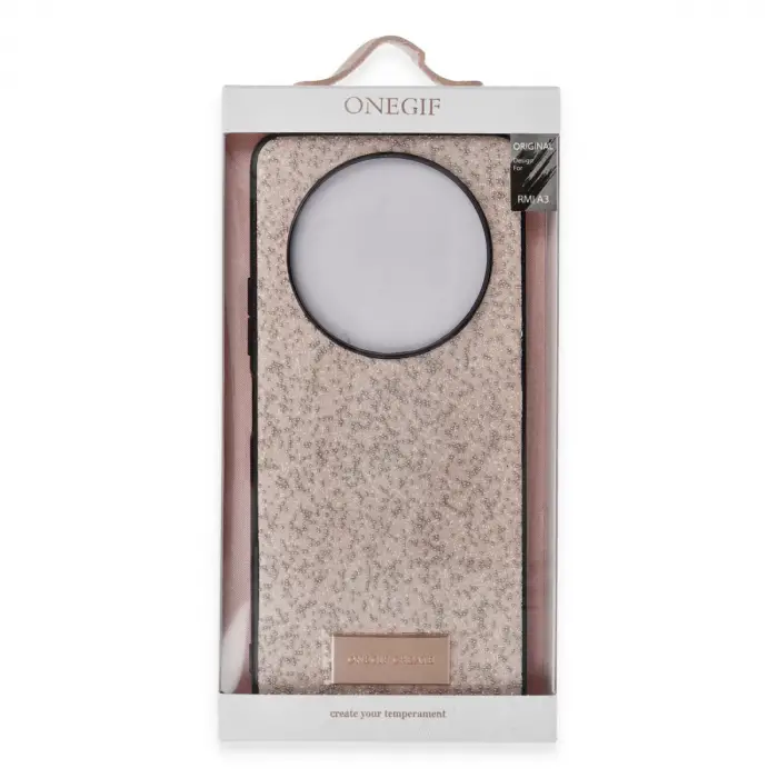 Onegif Xiaomi Redmi A3 4g Bright Simli Kapak - Gold