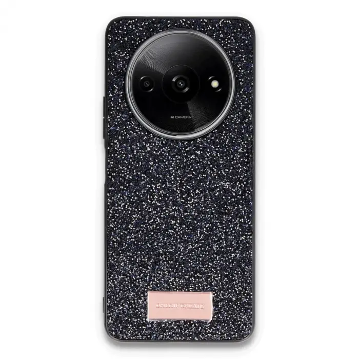 Onegif Xiaomi Redmi A3 4g Bright Simli Kapak - Siyah