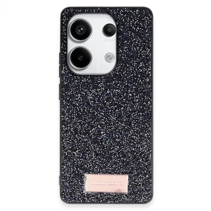 Onegif Xiaomi Redmi Note 13 Pro 4g Bright Simli Kapak - Siyah