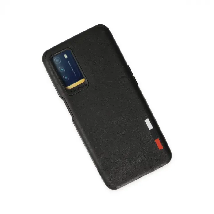 Oppo A16 Kılıf Loop Deri Silikon - Siyah