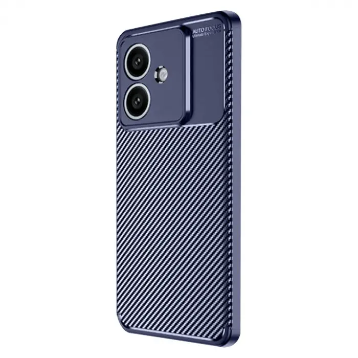 Oppo A3 Kılıf Auto Focus Karbon Kapak - Lacivert