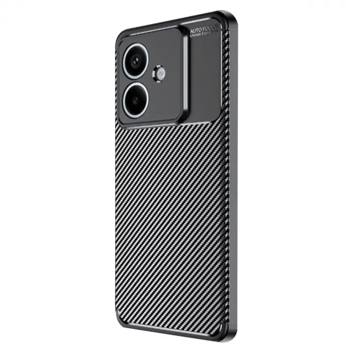 Oppo A3 Kılıf Auto Focus Karbon Kapak - Siyah