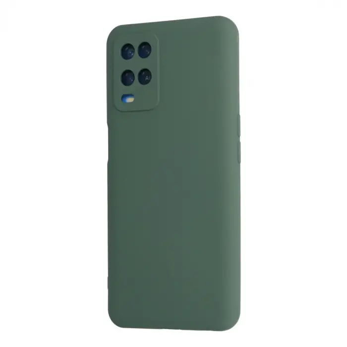 Oppo A54 4g Kılıf Nano İçi Kadife Silikon - Koyu Yeşil