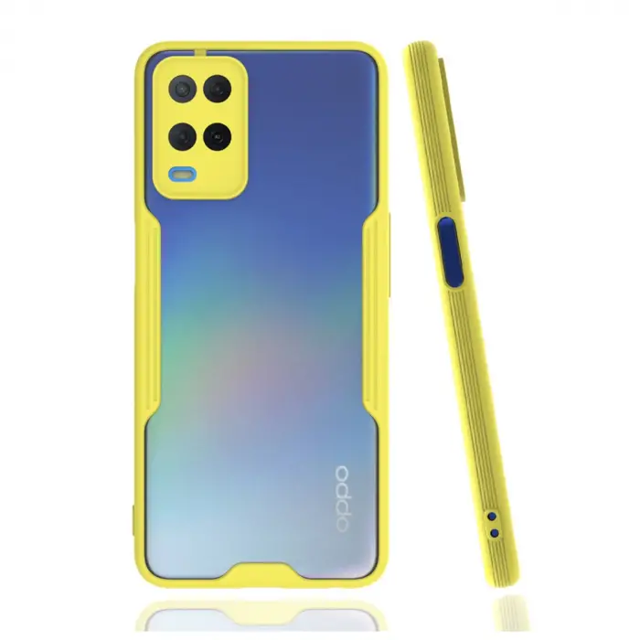 Oppo A54 4g Kılıf Platin Silikon - Sarı