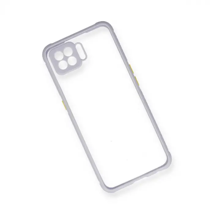 Oppo A73 Kılıf Miami Şeffaf Silikon - Lila