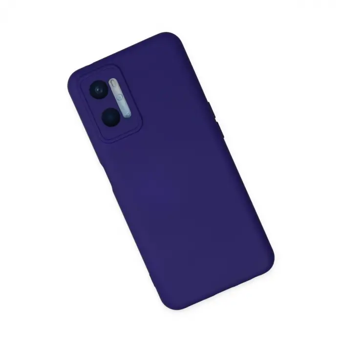 Oppo A96 Kılıf Nano İçi Kadife Silikon - Mor