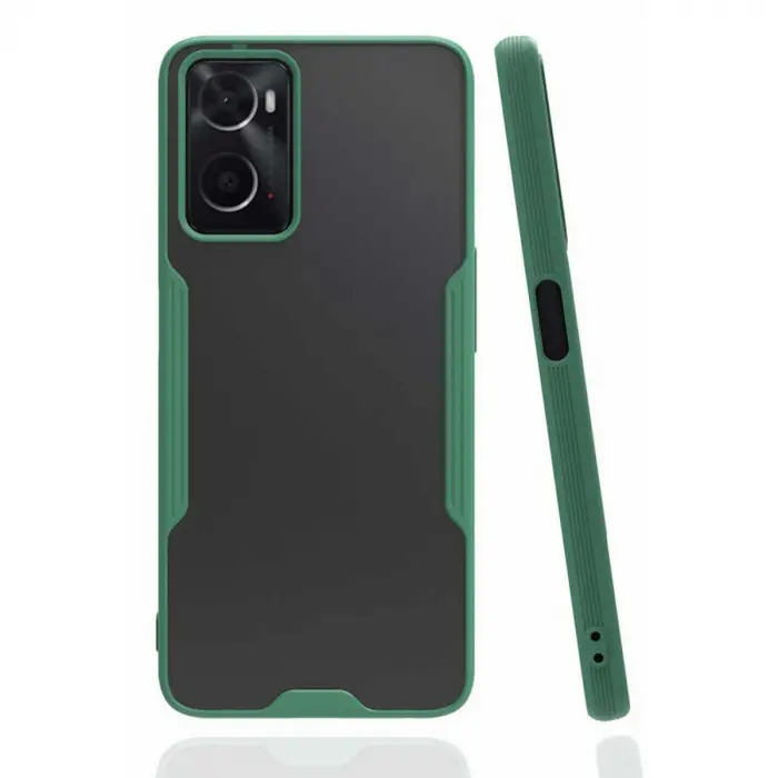 Oppo A96 Kılıf Platin Silikon - Yeşil