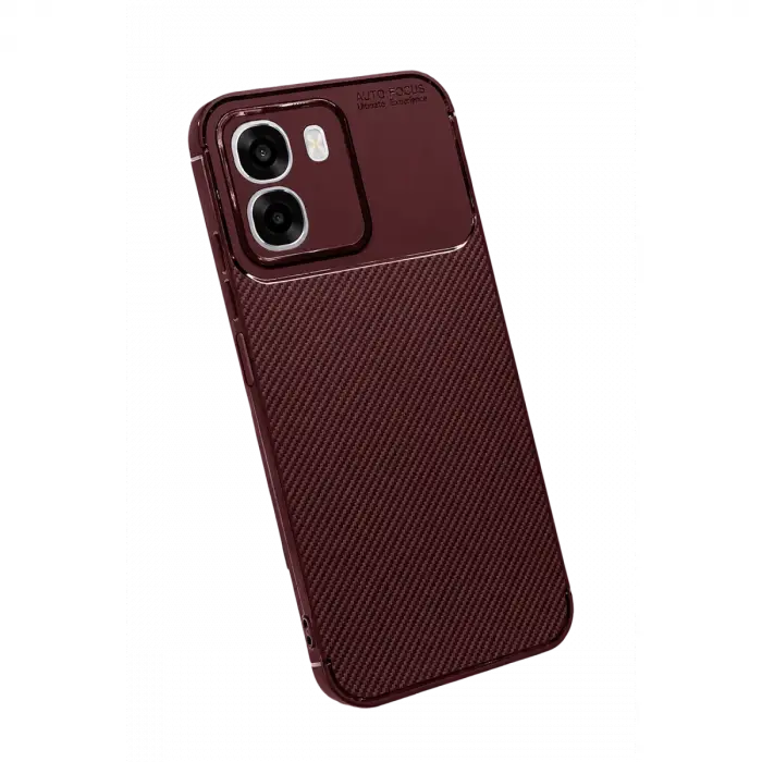 Oppo Oppo A6t 5g Auto Focus Karbon Kapak - Bordo