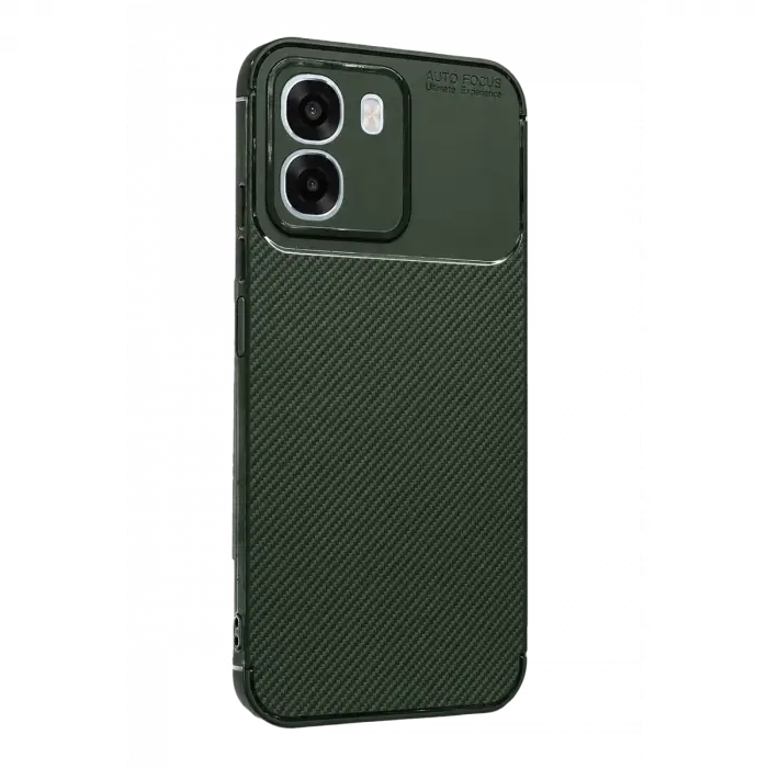 Oppo Oppo A6t 5g Auto Focus Karbon Kapak - Koyu Yeşil