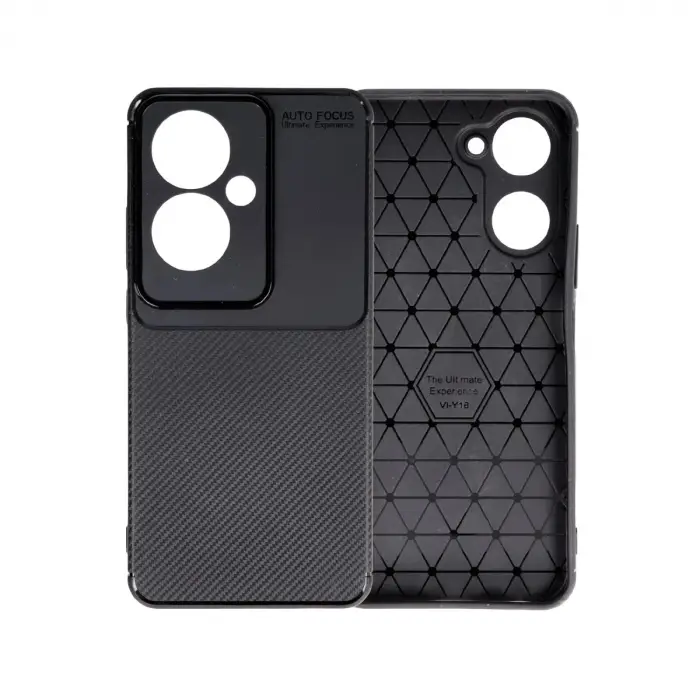 Oppo Reno 11f Kılıf Auto Focus Karbon Kapak - Siyah