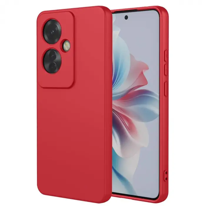 Oppo Reno 11f Kılıf First Silikon - Kırmızı