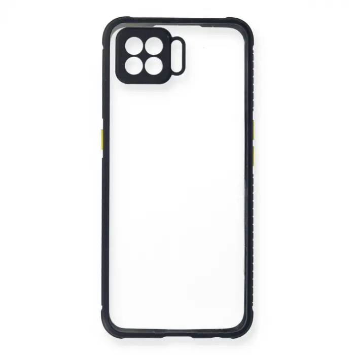 Oppo Reno 4 Lite Kılıf Miami Şeffaf Silikon - Lacivert
